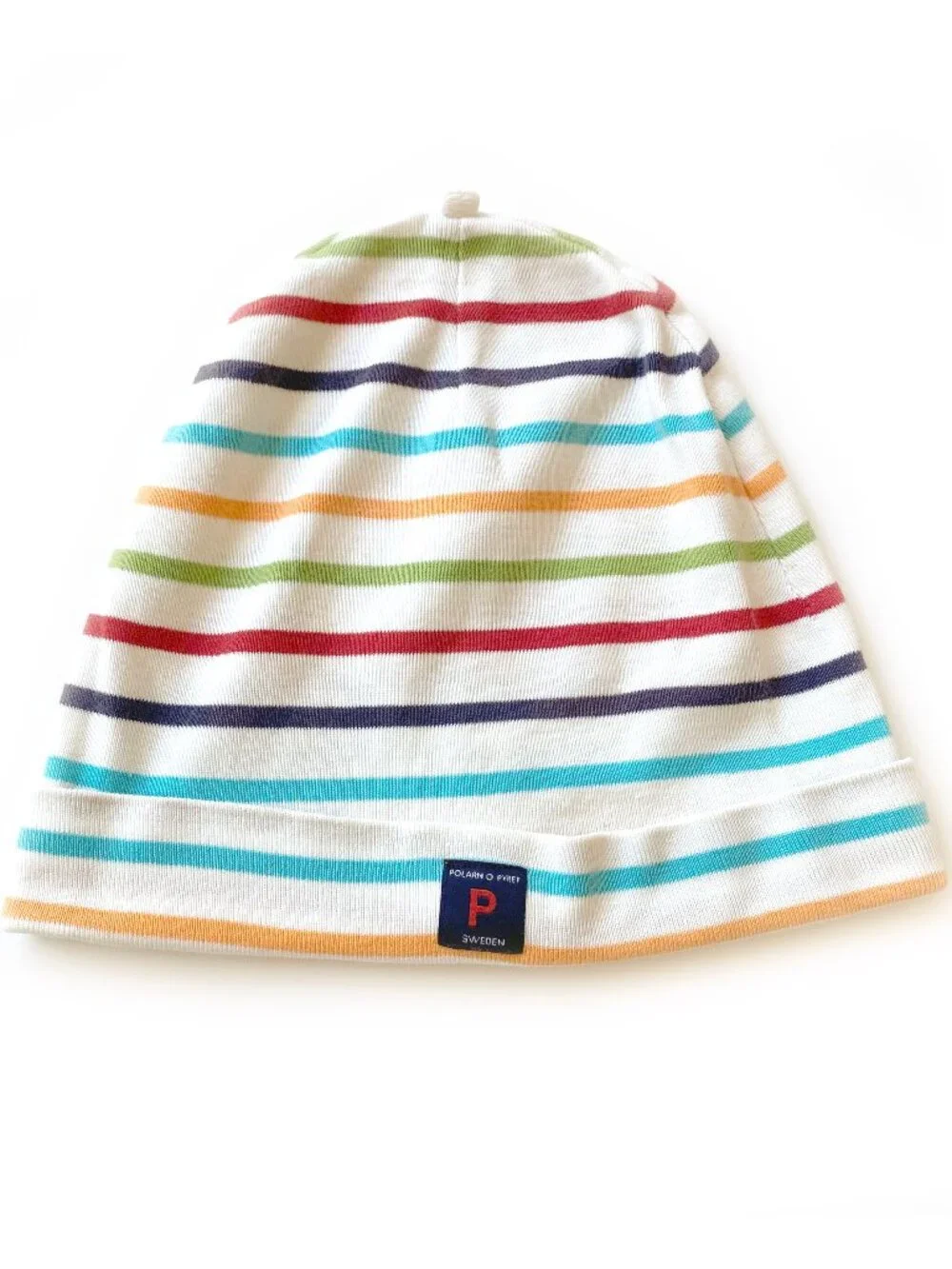 Polarn O. Pyret Sweden Kids Striped Cotton Beanie Hat 48-50 cm 9M-2Y